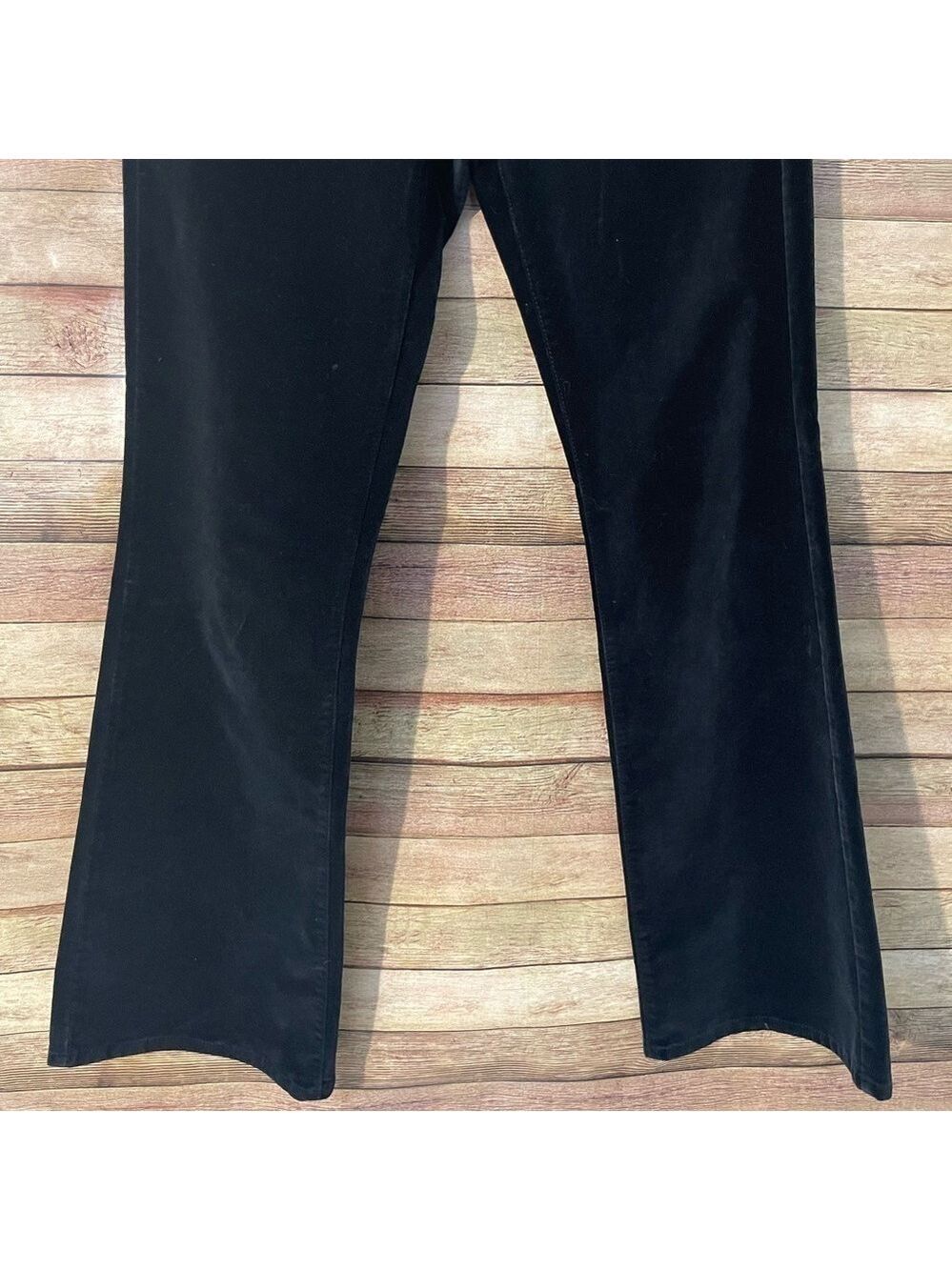 Gap Stretch Women's Flare High Rise Black Velvet Pants Casual Size: 6 - Picture 7 of 7